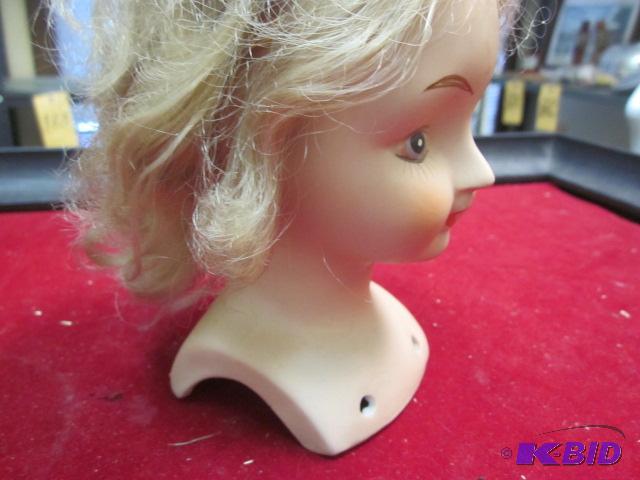 Antique ceramic doll head.&nbsp  &nbsp  &nb...