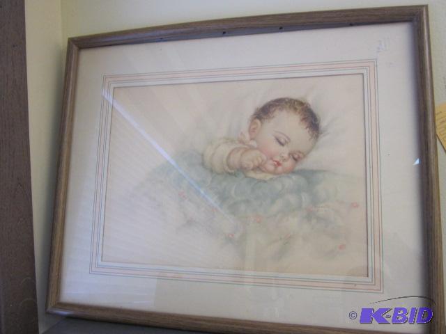 Vintage Charlotte Becker framed print.  &nbsp...
