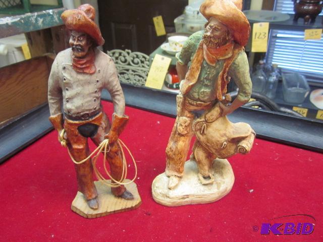 Pair of vintage Curtis western statues.  &nbs...