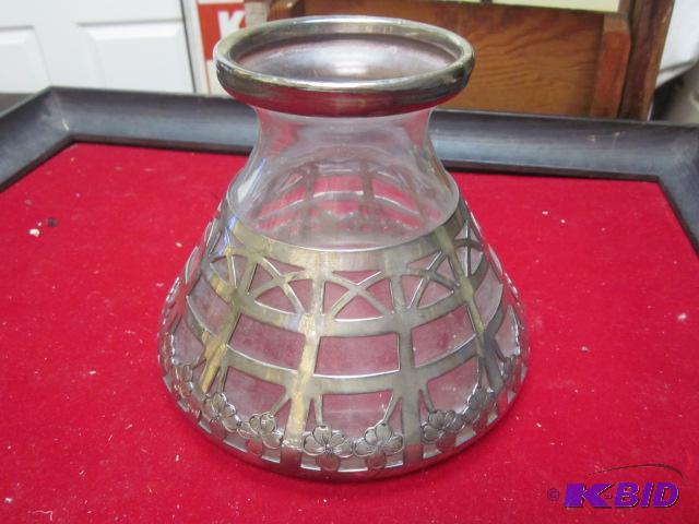 Vintage glass and metal caraf  &nbsp  &nbsp...