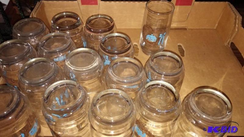 Large lot of country glasses...