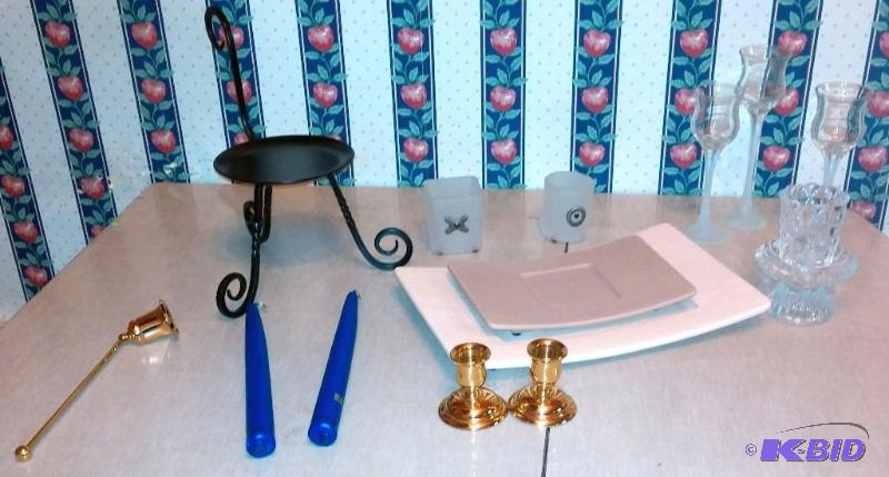 Large Lot of candle holders, snuffers...