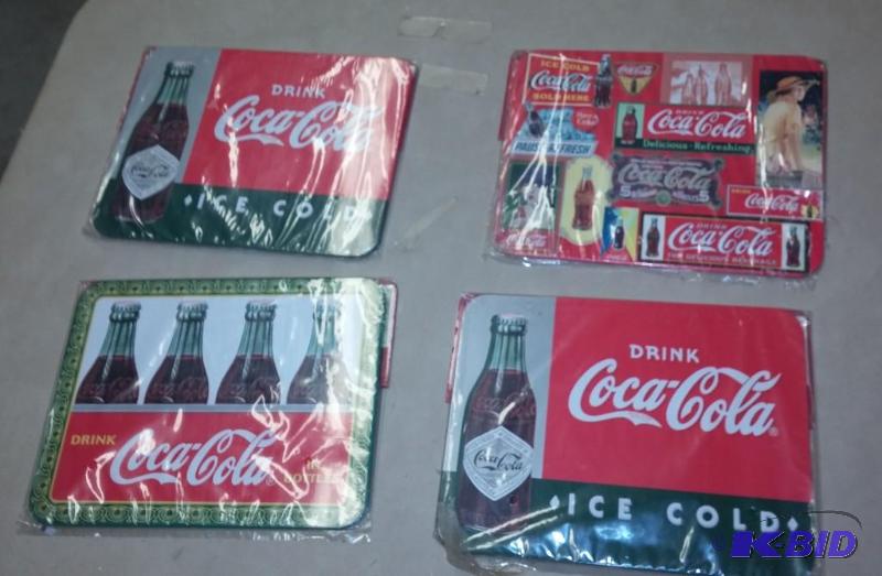 Lot of 4 collectable coke trivets...