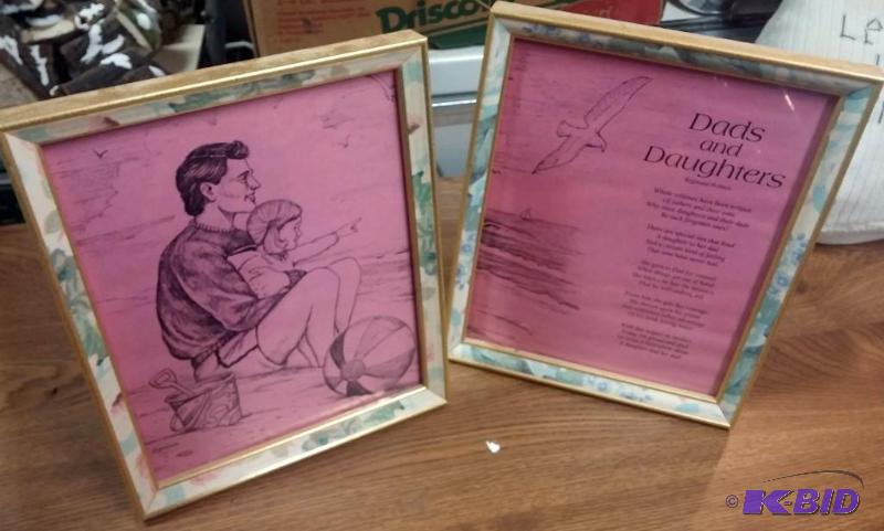 Pair of dada and daughter pictures 12&quot10...