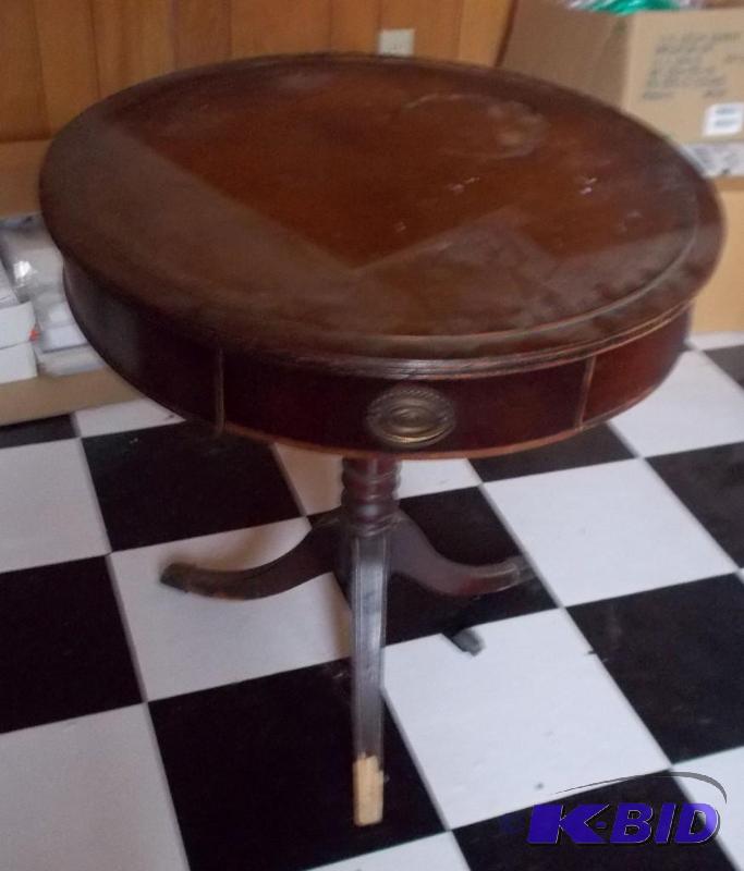 Vintage round table with drawer...
