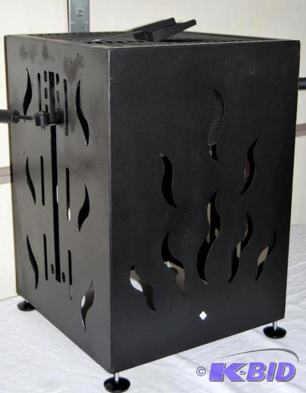 lot 51 image: Backyard Firepit & BBQ Grill, laser cut f...
