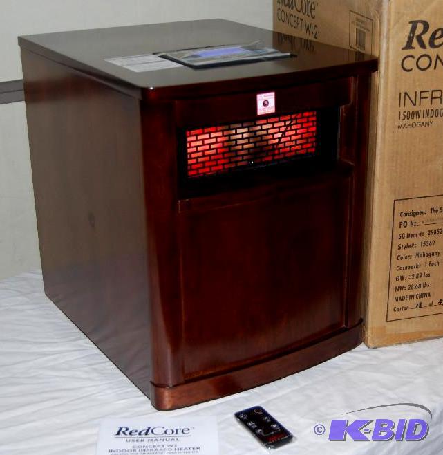 lot 66 image: RedCore W-2 1,500W Infrared Heater, heats up ...