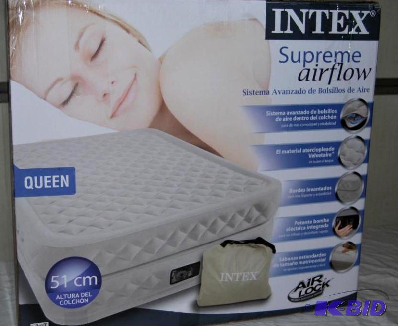 lot 68 image: Intex Supreme Air-Flow Queen Size Air Bed, bu...