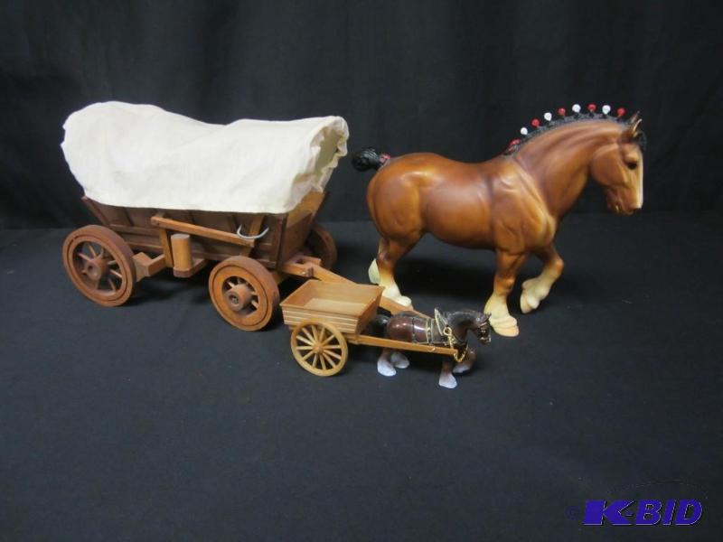 Breyer Horse and Covered Wagon