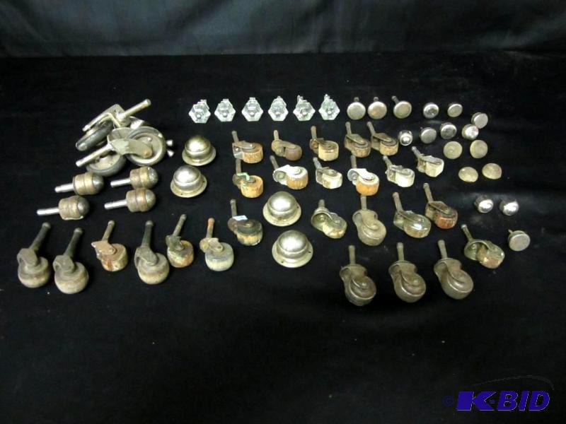 Vintage Casters and Drawer Pulls