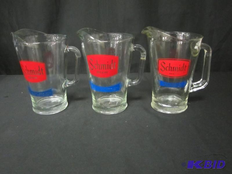 Vintage Schmidt Beer Pitchers
