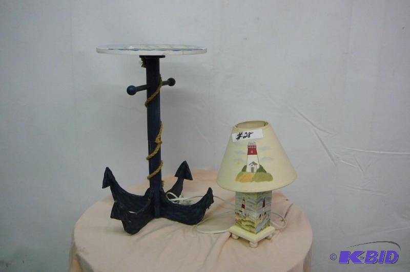 decorative anchor table 22&quotT x 13&quotW...