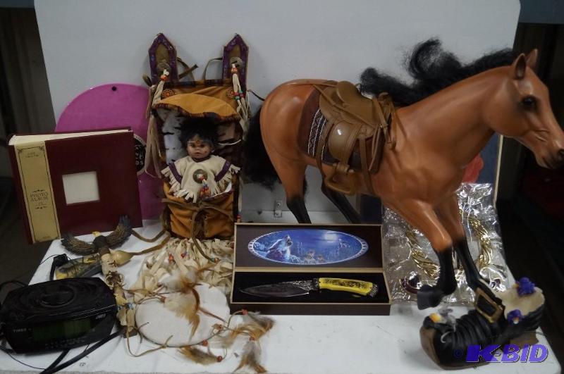 Native American items, New knife and more
