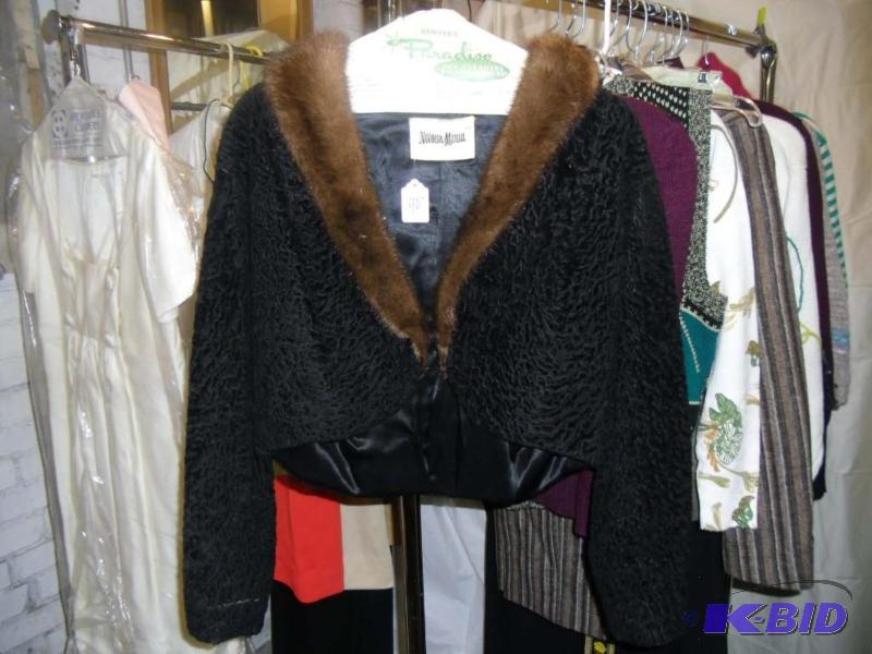 lot 20018 image: Lot # 1 Vintage Womens Clothing 1960 -1980s -Neiman Marcus Jacket, Wedding Dress, Pants Suit