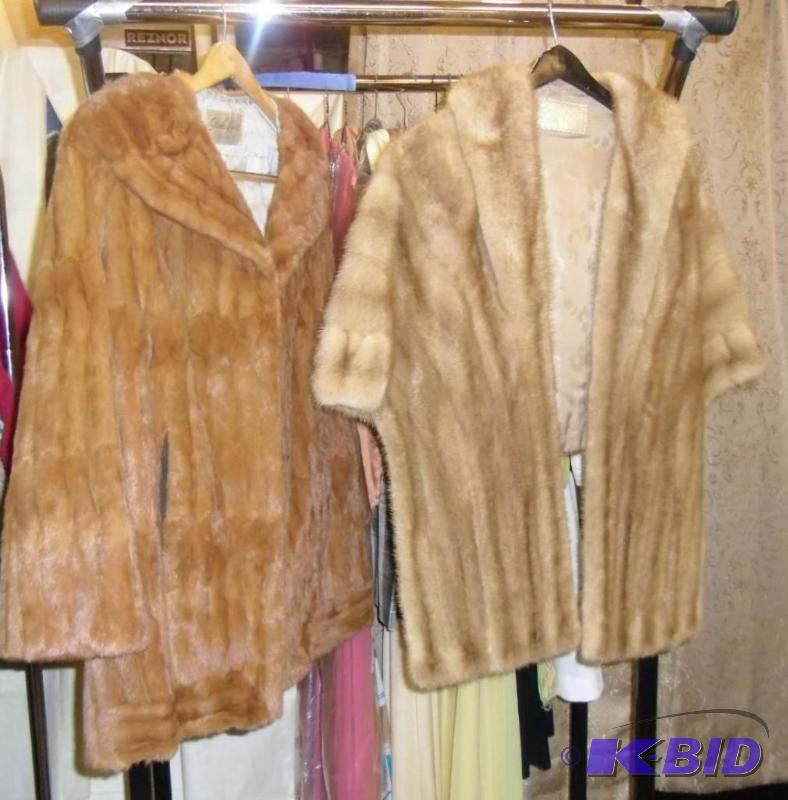 lot 20020 image: Vintage 1960 - 1970s Fur Jacket and Fur Stole