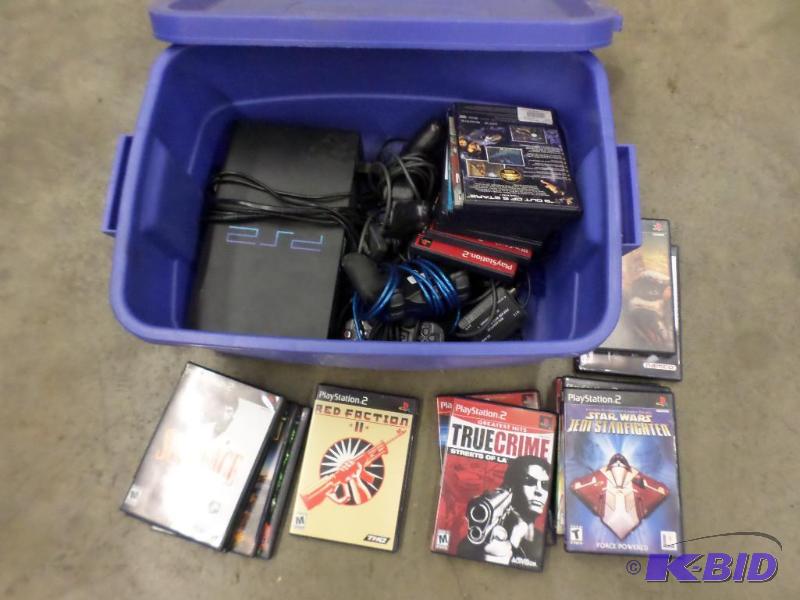 PS2 With Controllers &amp Misc Games...