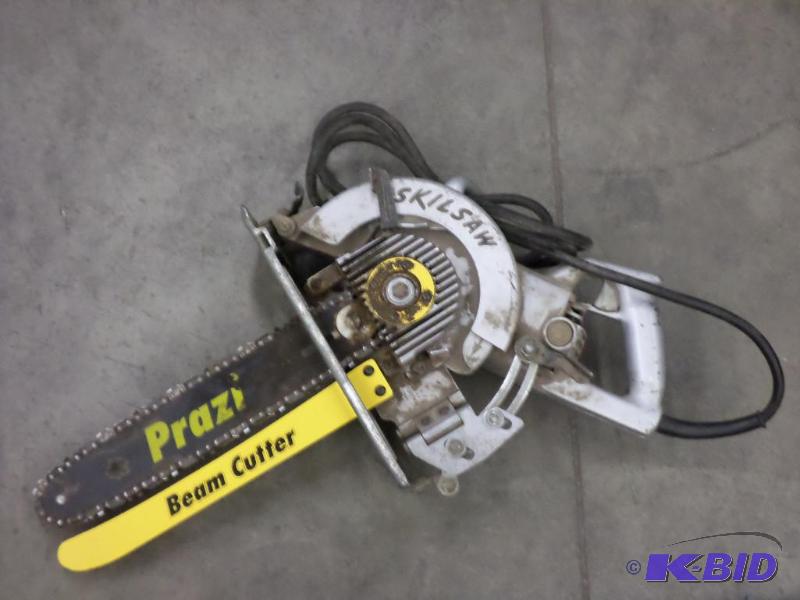 Skilsaw Worm Drive Saw With Beam Cutter Attac...