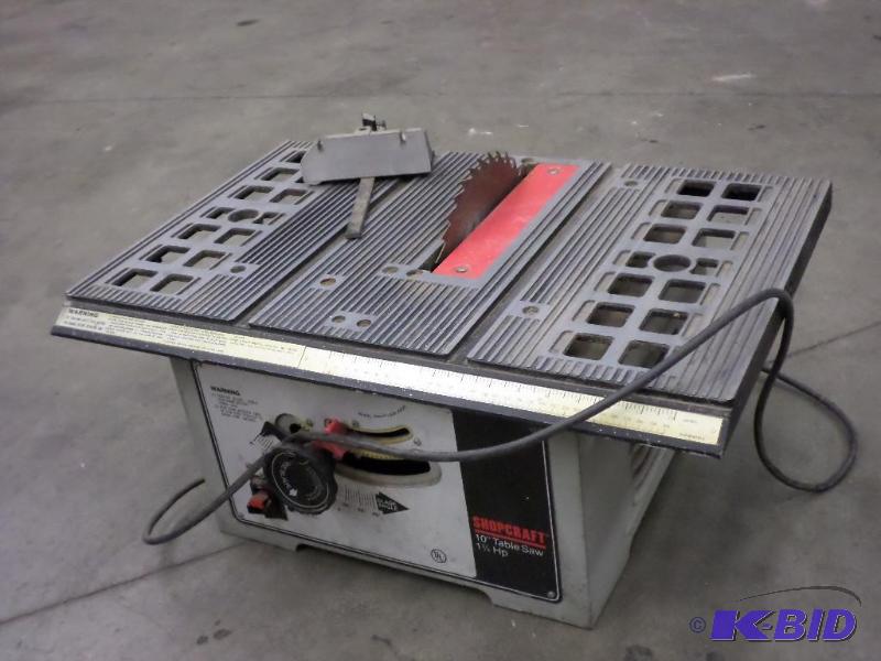Shopcraft 10" 1.75HP Table Saw... | Loretto Equipment #234 | K-BID