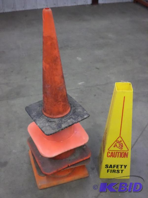 (5) Safety Cones &amp (1) Caution Cone...