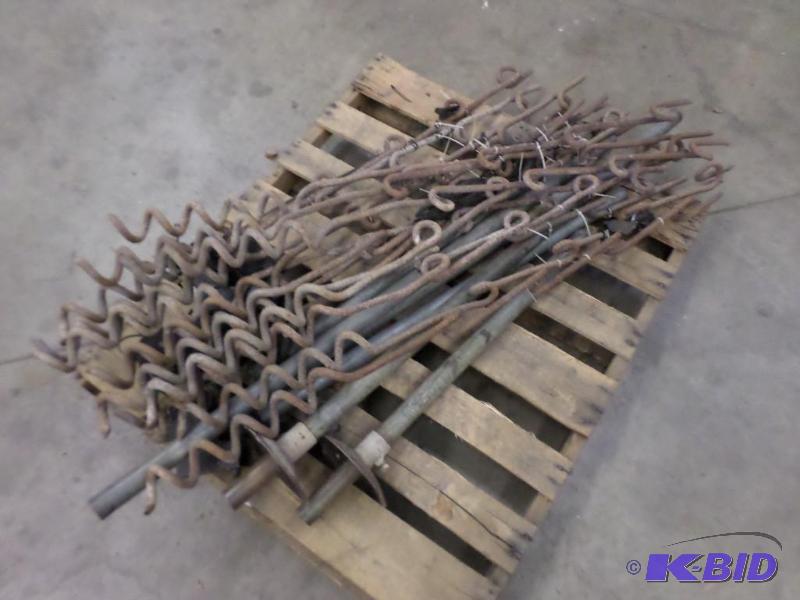 Pallet Of Vintage Ground Anchors &amp Misc D...