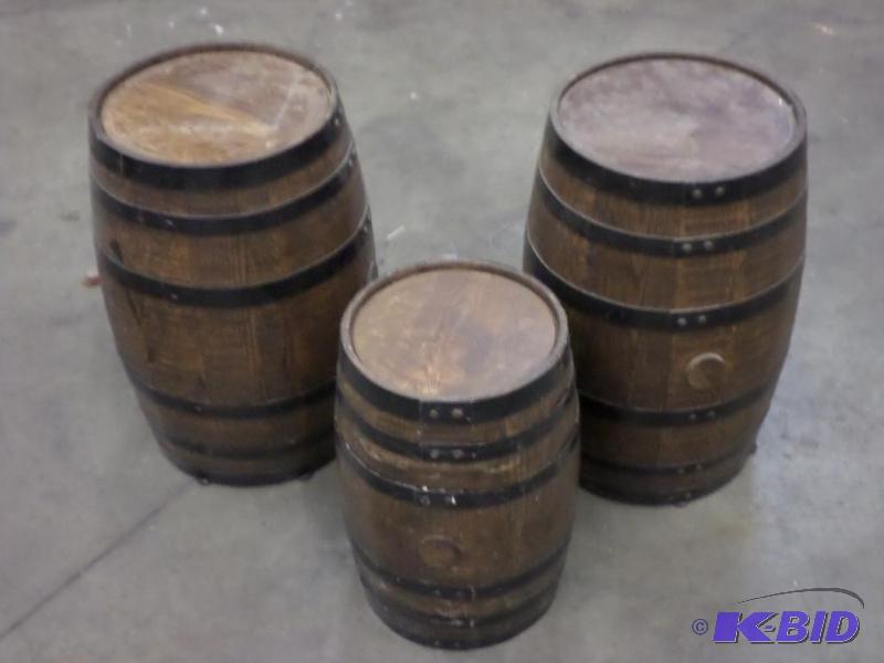 (3) Vintage Replica Wooden Beer Kegs...