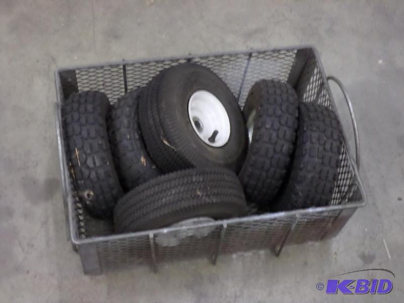Tote Of Misc Pneumatic Wheels &amp Tires...