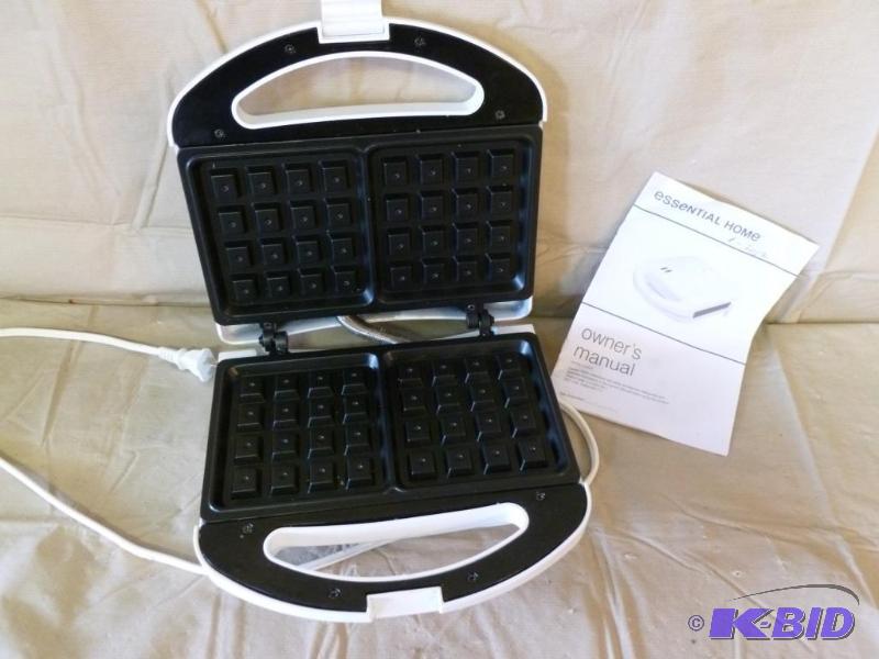 lot 142 image: Essential Home waffle maker, good working con...