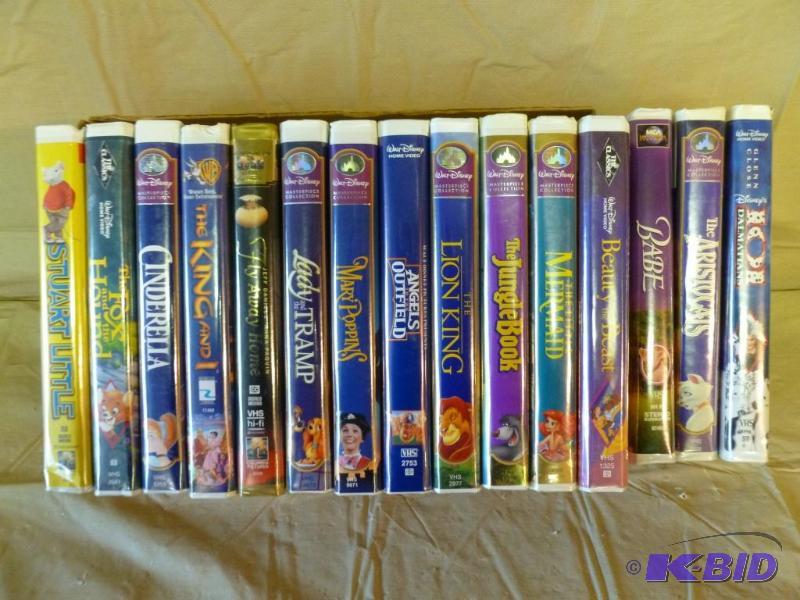 lot 38 image: Large lot of fifteen Disney VCR movies....