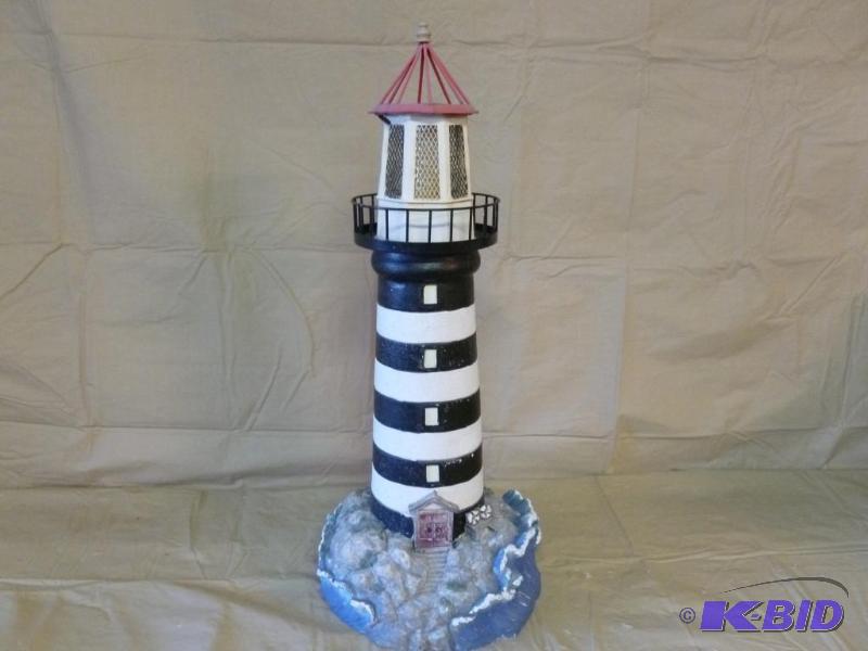 lot 39 image: Large outdoor lighthouse rock garden decorati...