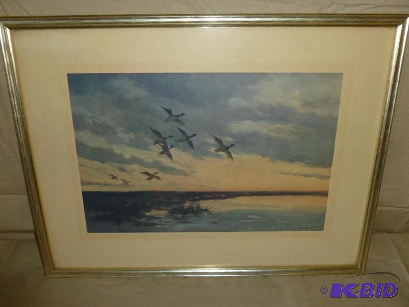 lot 72 image: Adriay Allen " Dawn Flight " wood f...