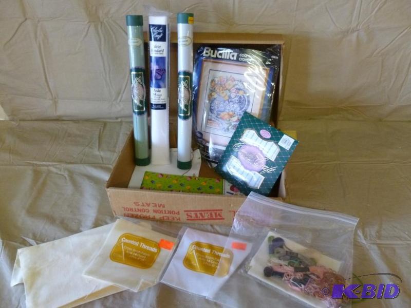 lot 79 image: Large lot of cross stitching items, several n...