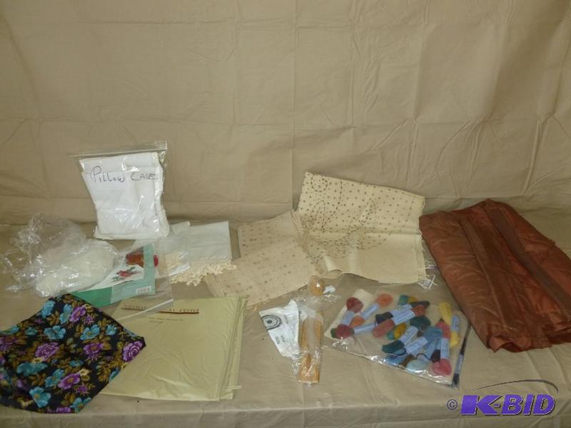 lot 81 image: Large lot of new Penelope pillow top crewel s...