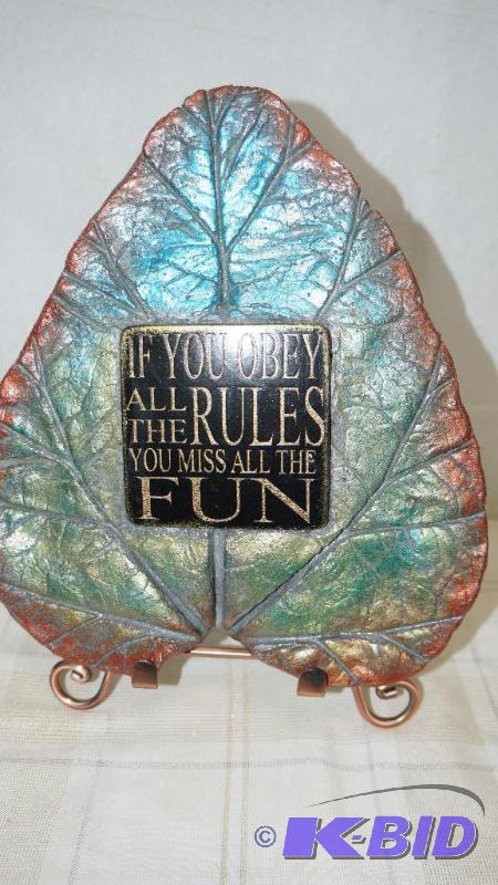 Fall Leaf Plaque on Easel