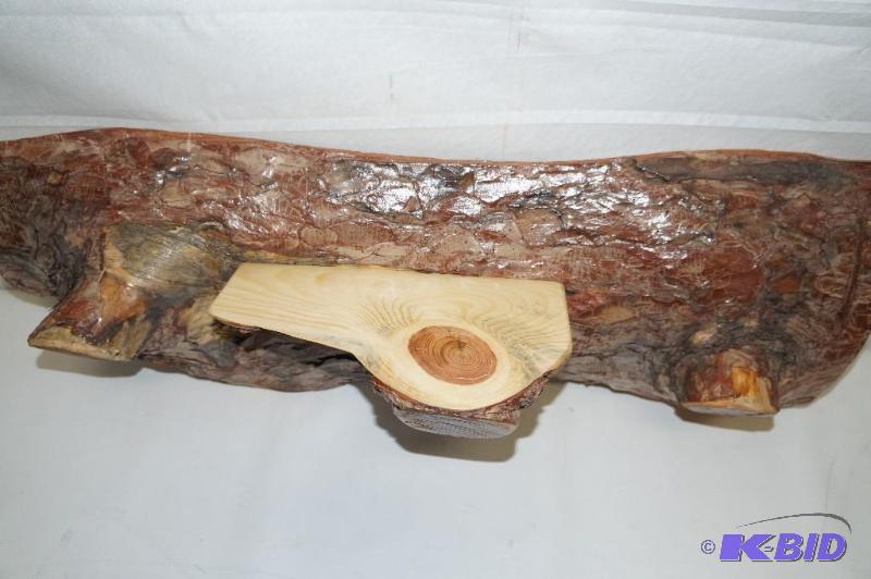 Pine Bark ShelfCoat Hanger