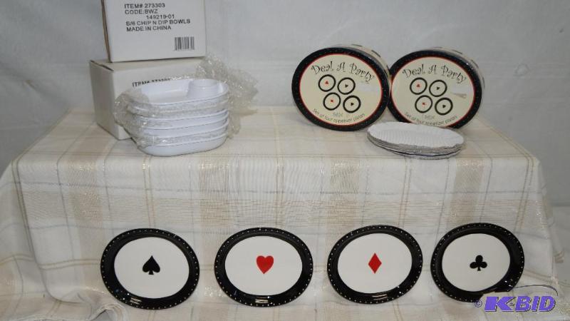 2 Sets of  NIB Deal A Party Plates and 2 Sets of NIB 6 Nacho Trays
