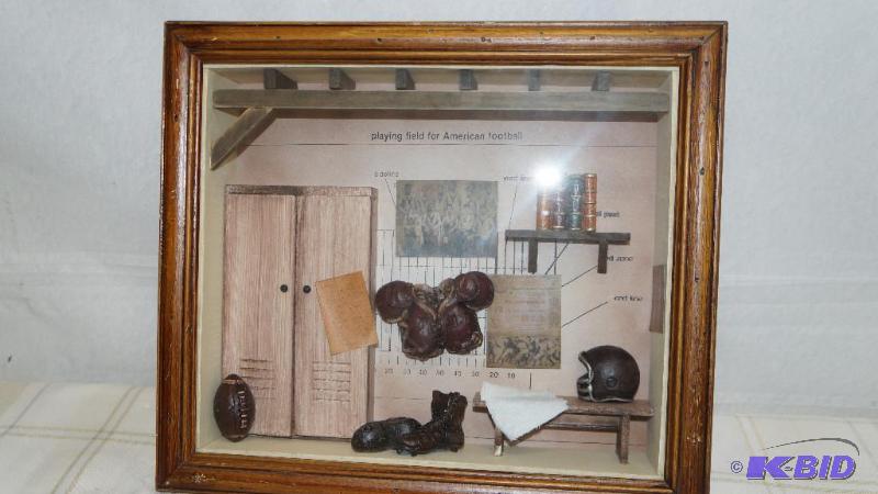 Football Themed Framed Shadowbox
