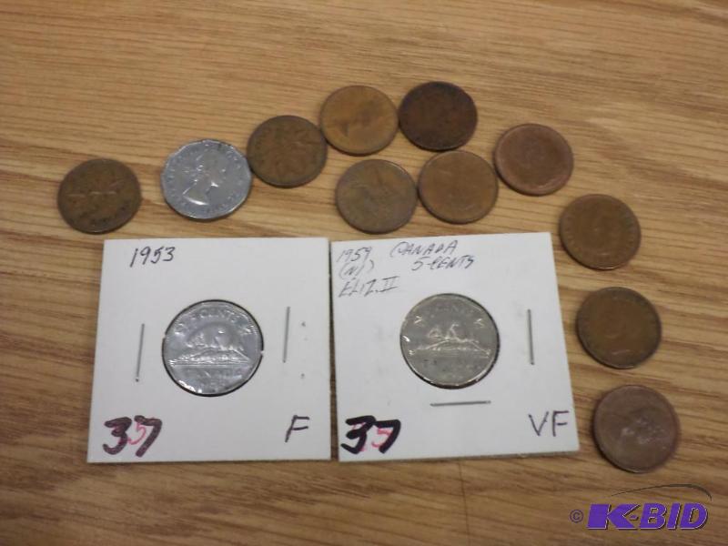 Misc older Canadian Pennys and Nickels...