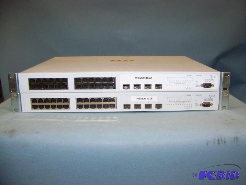 (2) 3Com, SuperStack, 24-port, Network Switches