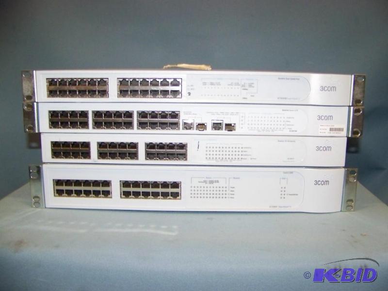 (4) 3Com, SuperStack, Network Switches and Hubs