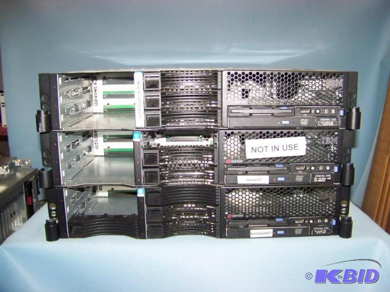 (3) IBM, xSeries, Computer ServersServer Chassis