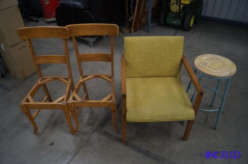 3 chairs and 1 stool
