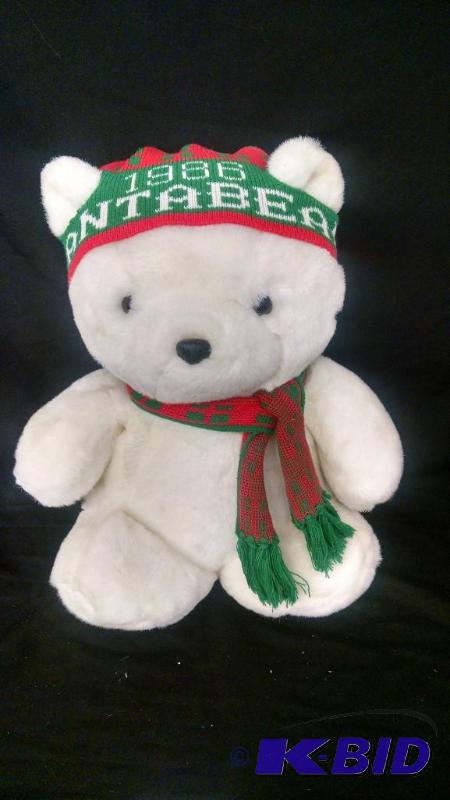 Christmas teddy bears Lot of 3 1986 with red...