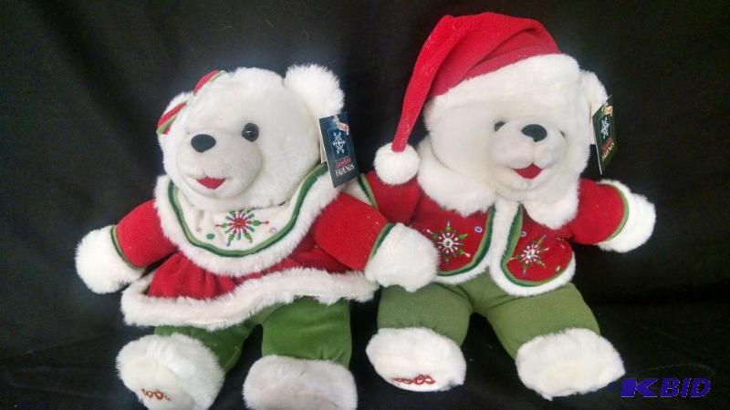 Christmas teddy bears Lot of two - 2005 with...