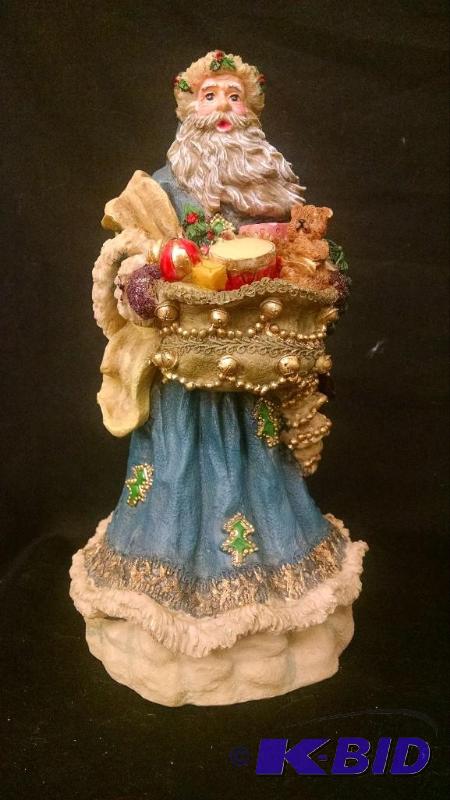 Santa Old world in box with blue robe and go...