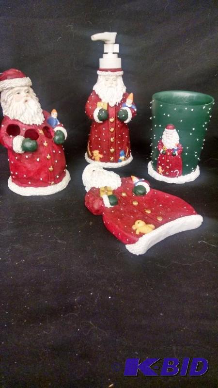 Santa bathroom set 4 piece. Tallest 7 12&qu...