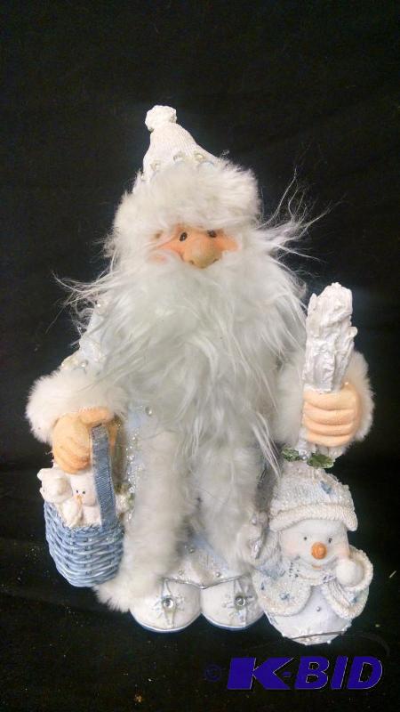 Santa Plastic blue,white and glittery with s...