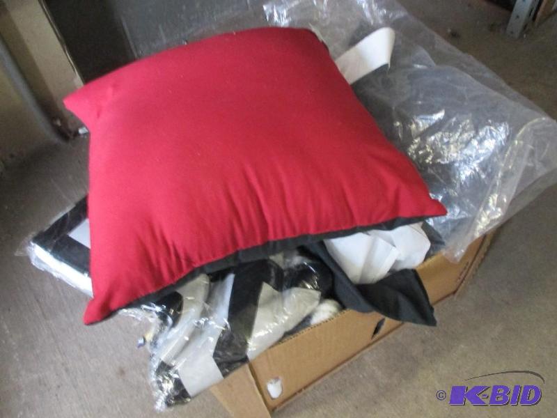 box of misc bedding...