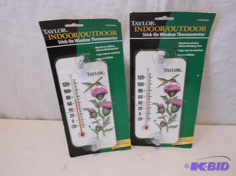 lot 33 image: Lot with 2 Taylor indooroutdoor stick on win...
