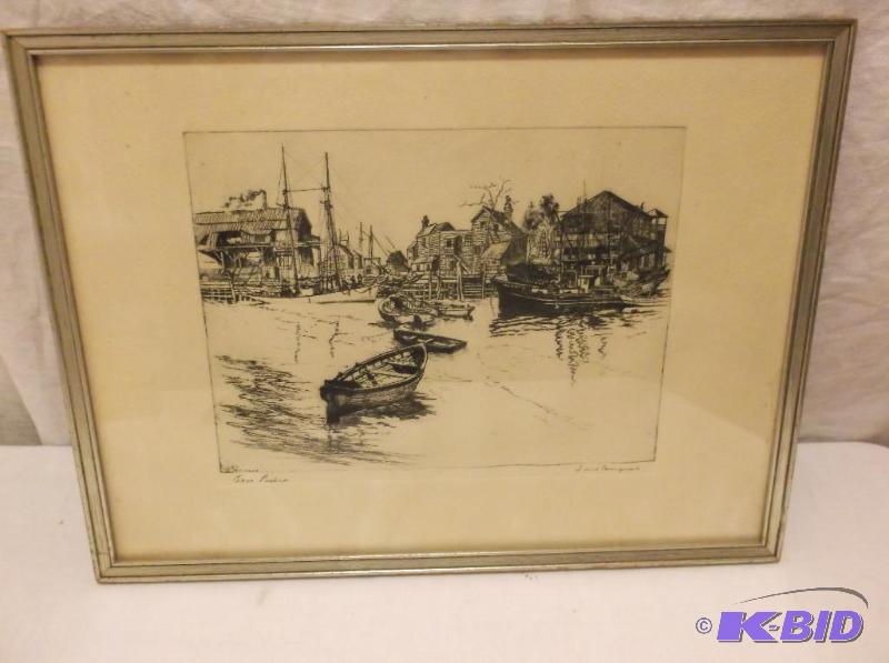 lot 43 image: Nice vintage Jau Pedro signed print measuring...