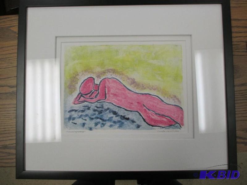 Framed Reclining Nude II Pamela Darert